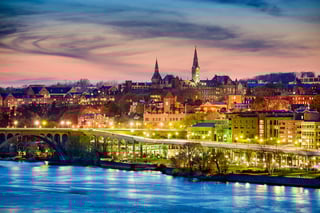Georgetown, Washington, DC skyline on the Potomac River..jpeg