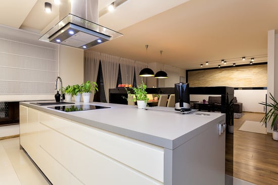 Urban apartment - White furniture in a modern kitchen-1