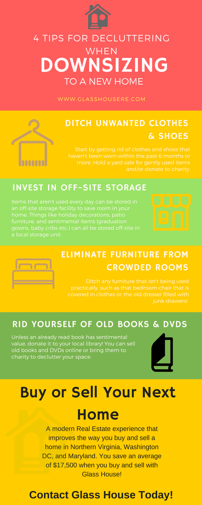 4 Tips For Decluttering When Downsizing To a New Home [INFOGRAPHIC]